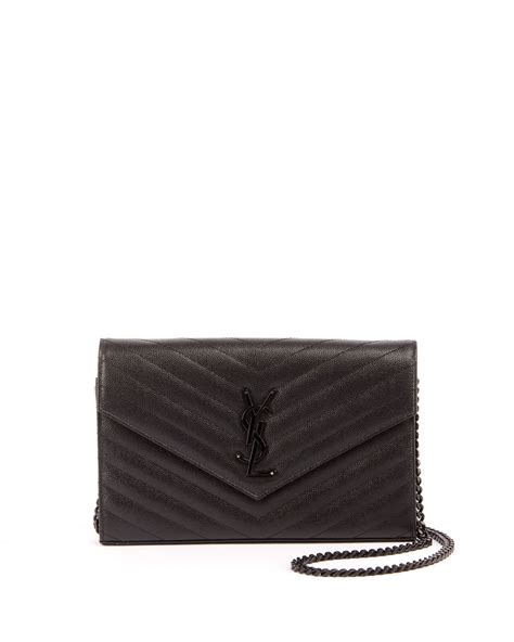 black on black ysl wallet|YSL monogram wallet price.